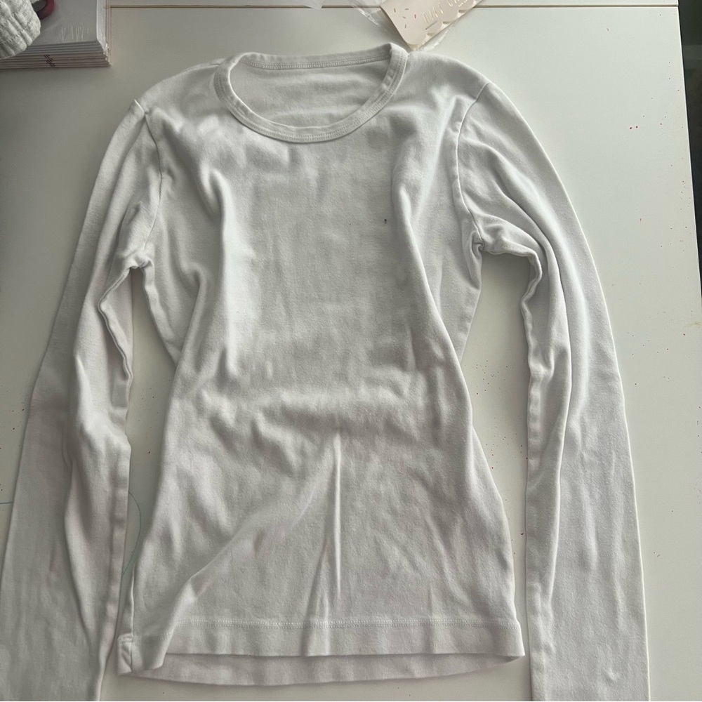 Women's White Long Sleeve Top